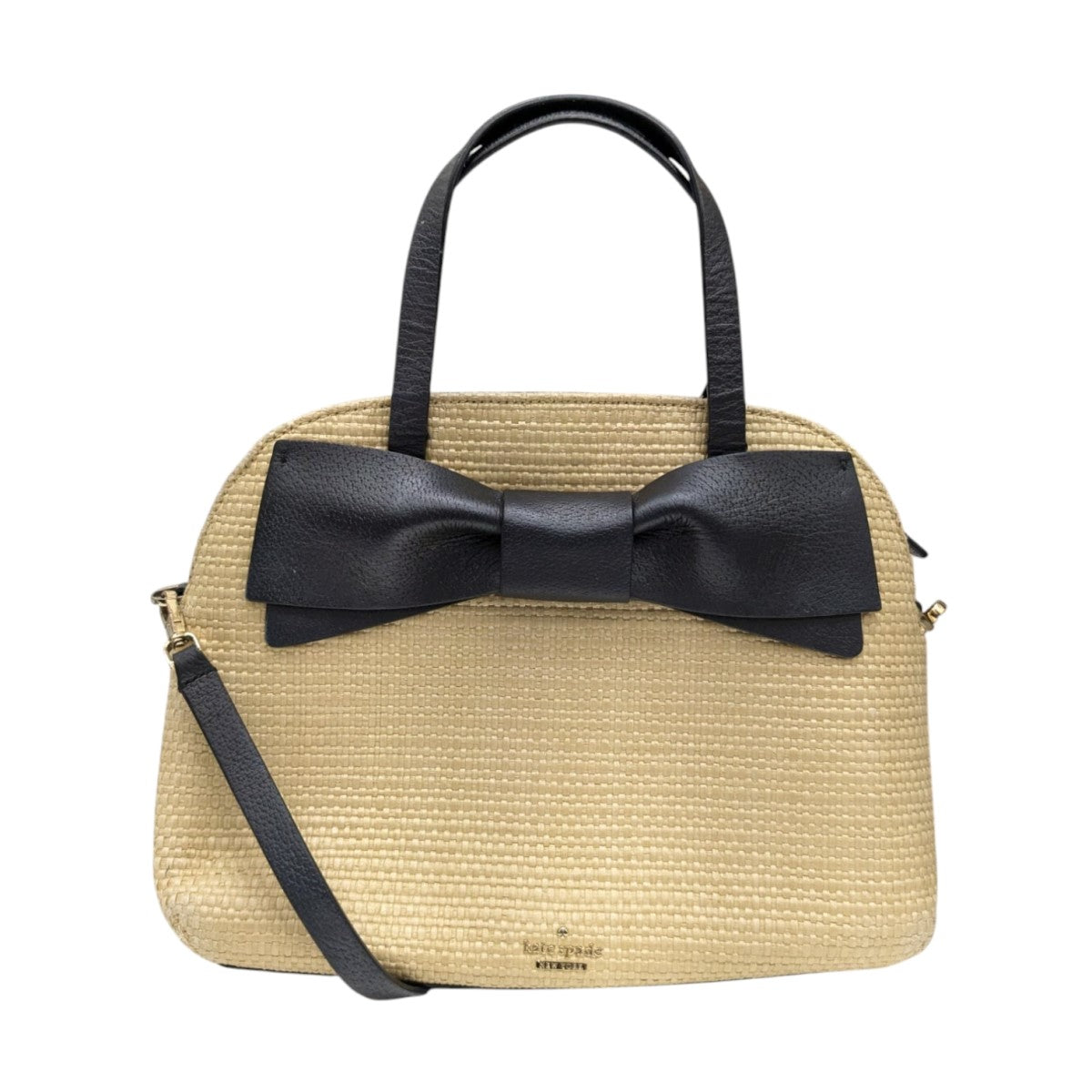 kate spade ベージュ/ブラック かごバッグ Kate Spade(ケイトスペード) カゴバッグ2WAYバッグ ベージュ