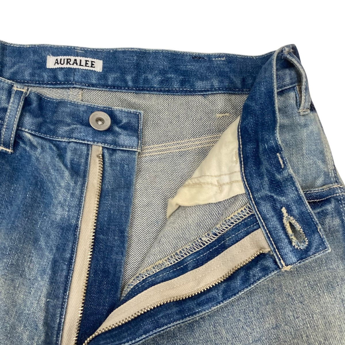 AURALEE SELVEDGE FADED HEAVY DENIM PAINTER PANTSデニムパンツA24AP01DH 古着・中古-5枚目のアイテム画像