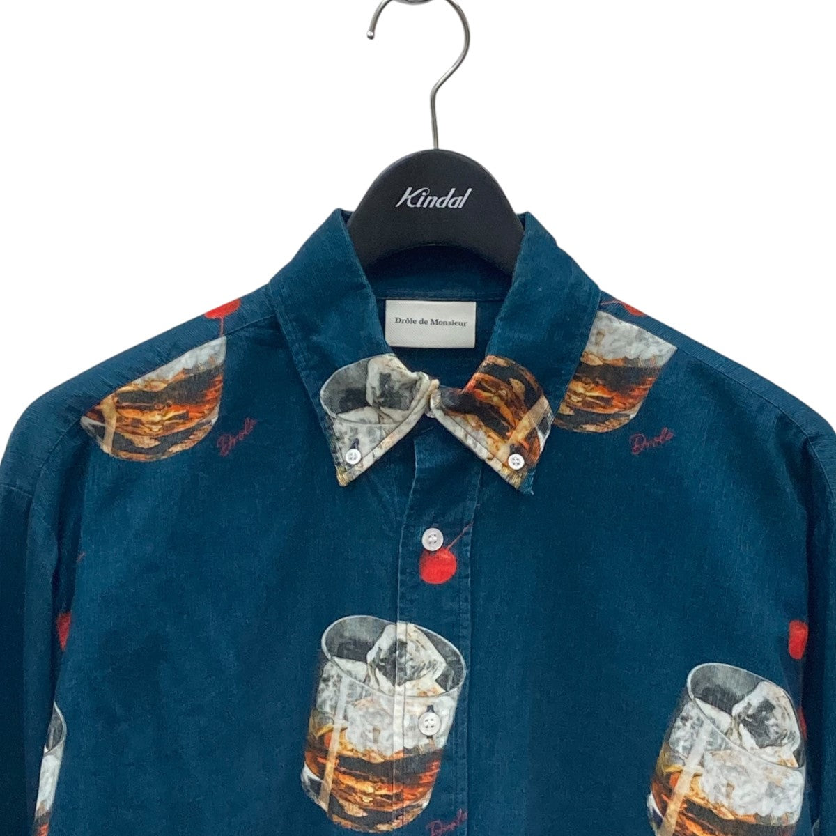 DROLE DE MONSIEUR Cocktail Button Down Shirt Navy長袖シャツDDM22FW-1 古着・中古-3枚目のアイテム画像