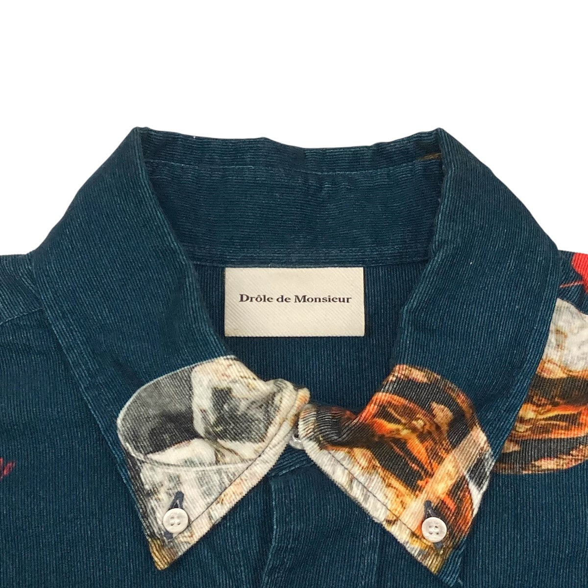 DROLE DE MONSIEUR Cocktail Button Down Shirt Navy長袖シャツDDM22FW-1 古着・中古-5枚目のアイテム画像