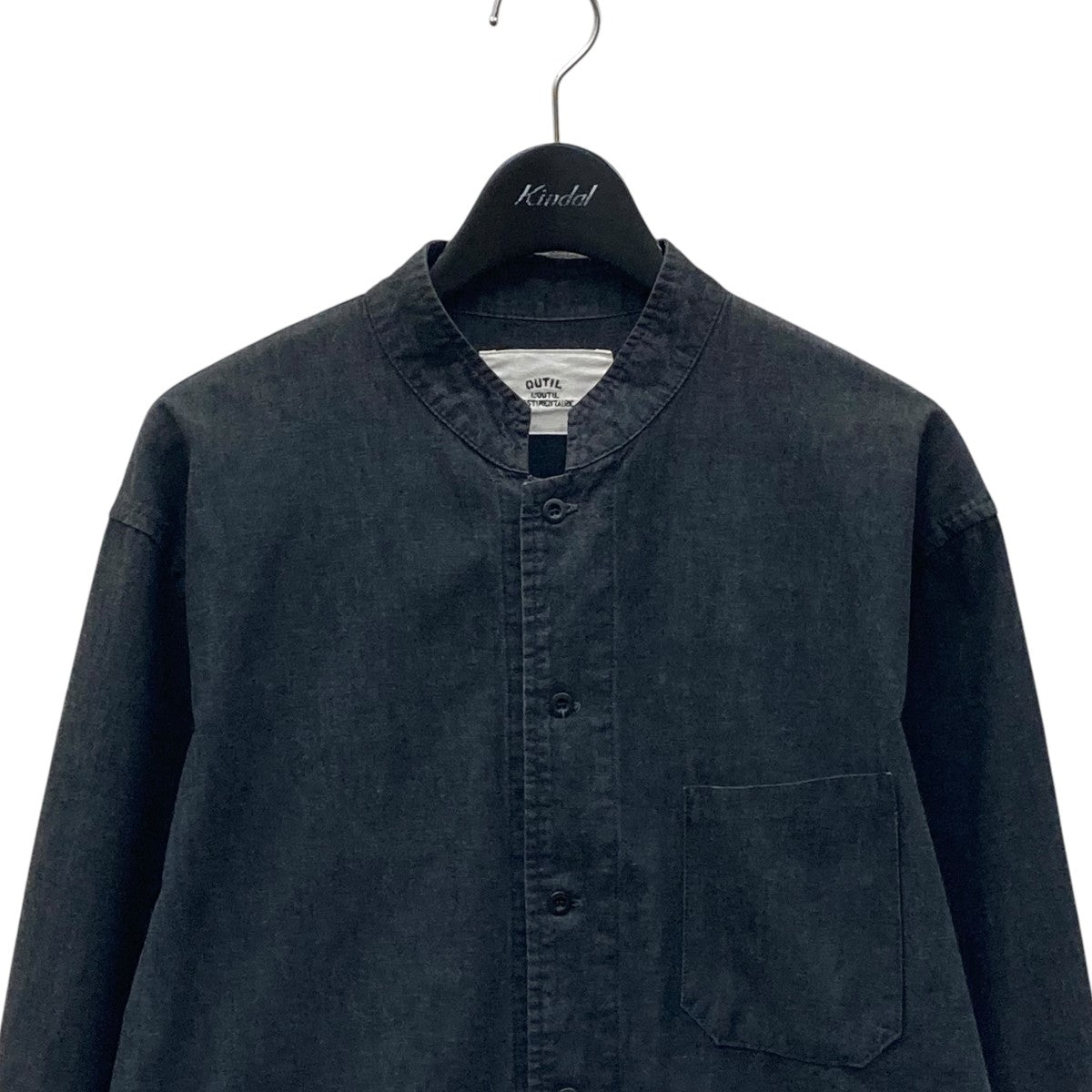 OUTIL スタンドカラーシャツ 古着・中古-3枚目のアイテム画像