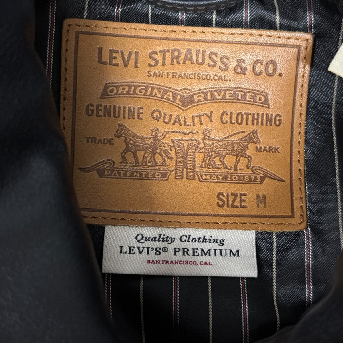 LEVI’S PReMIUM フェイクレザートラッカーブルゾンレザージャケットPC9-A5019-0000 古着・中古-8枚目のアイテム画像