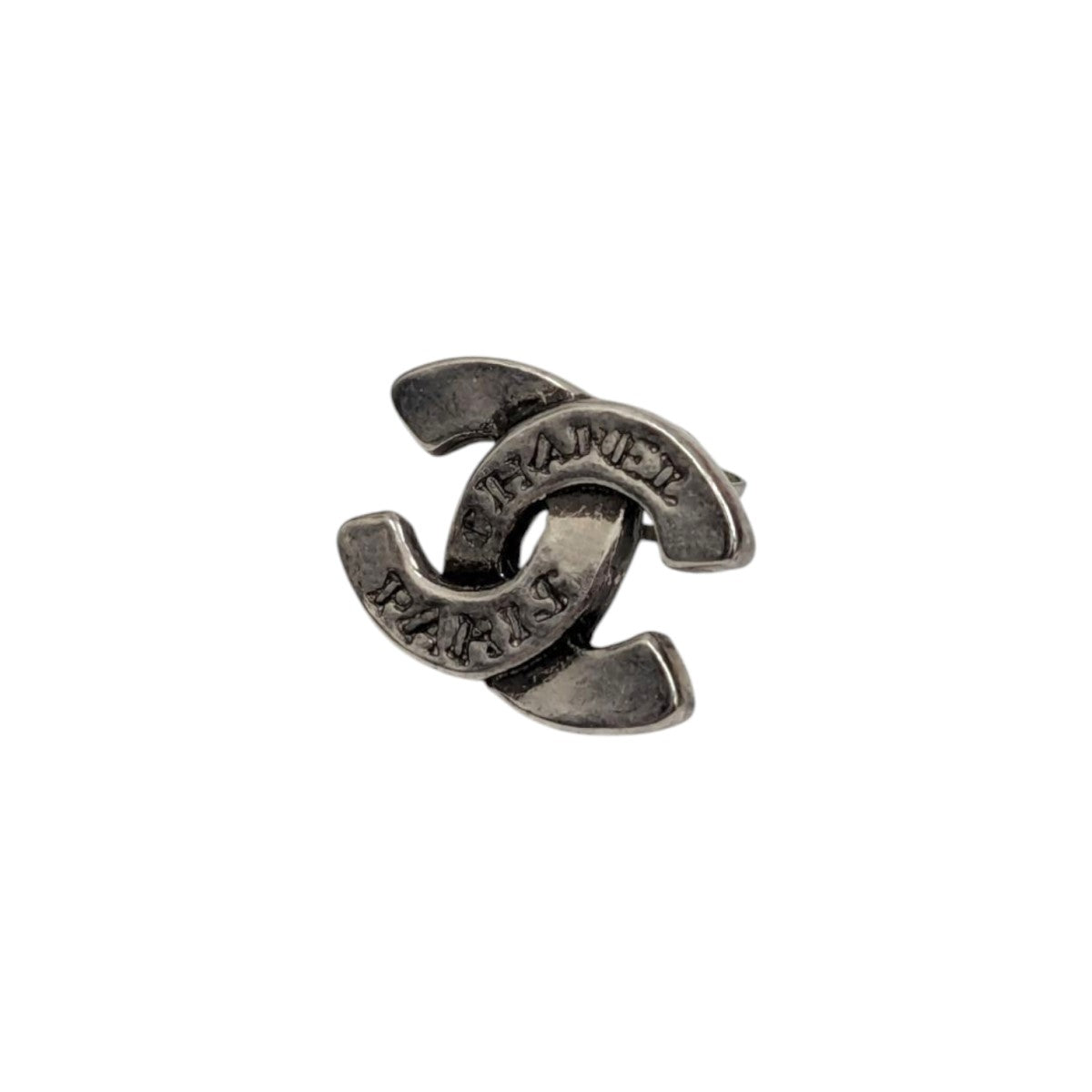 最終値下げ　正規品　シャネル　CHANEL シルバー ロゴピアス　ブラック シャネル ピアス CHANEL EARRING AB7014 ココマーク メタル