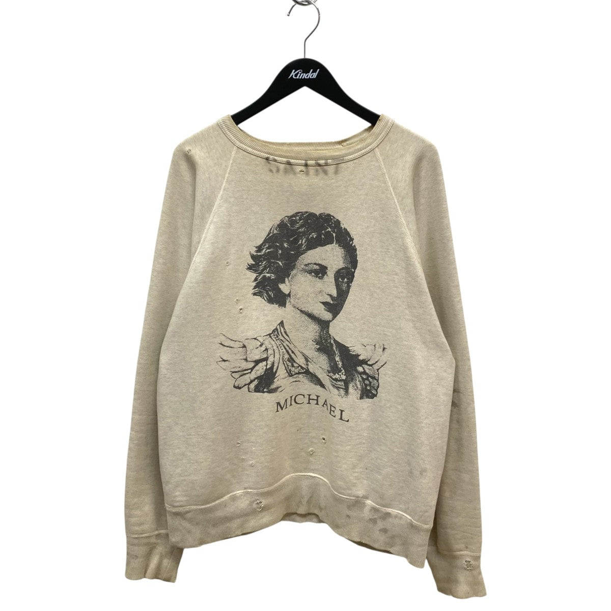 SAINT MICHAEL(セントマイケル) RAGLAN SWEAT SHIRTダメージ加工