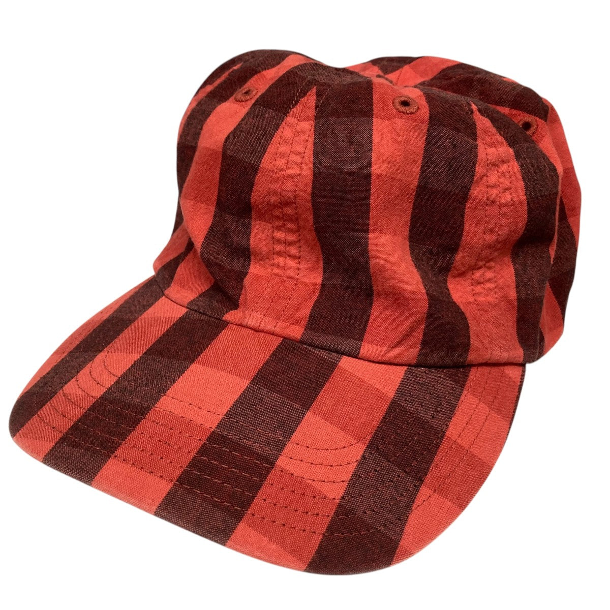 KIJIMA TAKAYUKI BOTANICAL DYED 6PANEL CAPチェックキャップ222708-60 古着・中古-1枚目のアイテム画像