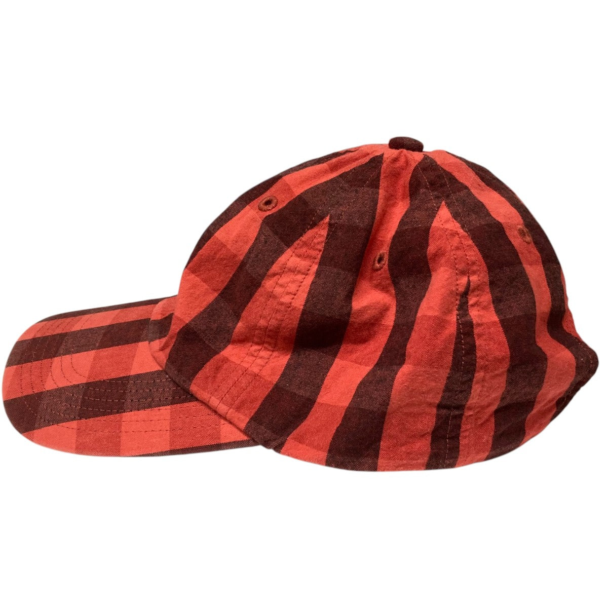 KIJIMA TAKAYUKI BOTANICAL DYED 6PANEL CAPチェックキャップ222708-60 古着・中古-3枚目のアイテム画像