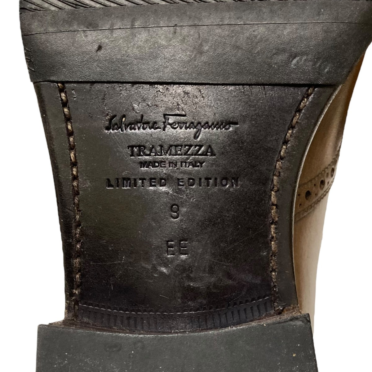 Salvatore Ferragamo ウイングチップレザーシューズJD 5449 古着・中古-10枚目のアイテム画像