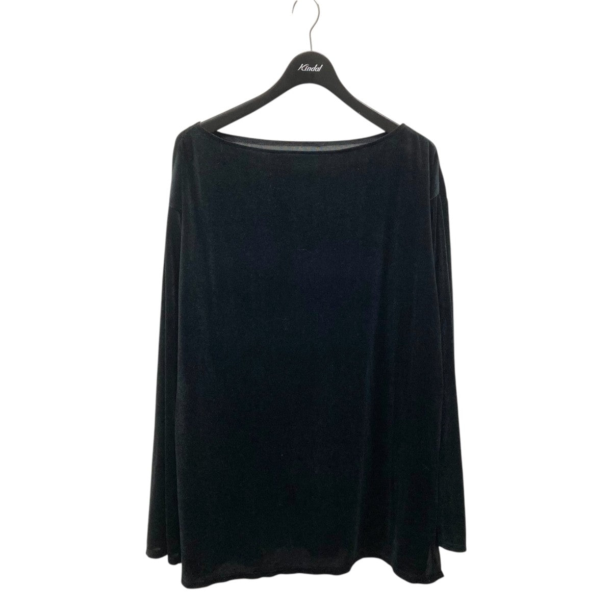 アメリ AMERI UND 2WAY SHEER VELOUR LOOSE TOP 長袖カットソー 0224203221350 ブラック サイズ：Fr AMERI(アメリ) UND 2WAY SHEER VELOUR LOOSE TOP長袖カットソー