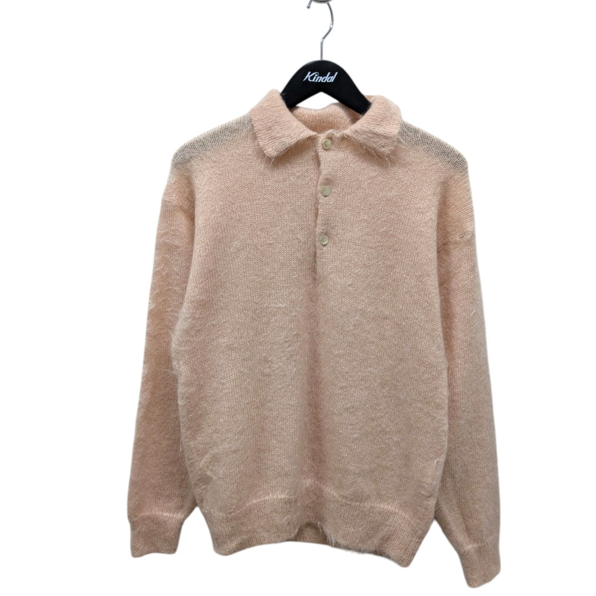 AURALEE(オーラリー) BRUSHED SUPER KID MOHAIR KNIT POLOニット