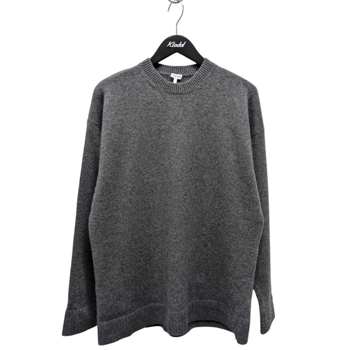 ロエベ　クルーネックニット　セーター　グレー　M LOEWE - LOEWE ロエベ ニット・セーター M グレー 【古着】【中古】の