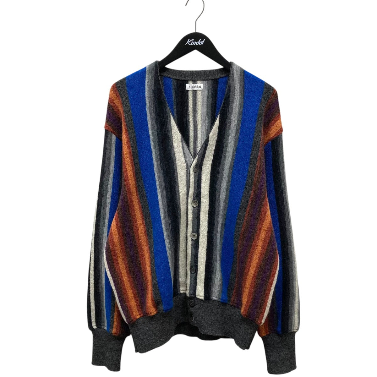 COOHEM 多色ストライプ カーディガン COOHEM (コーヘン) MULTI STRIPE KNIT C/D / マルチストライプ