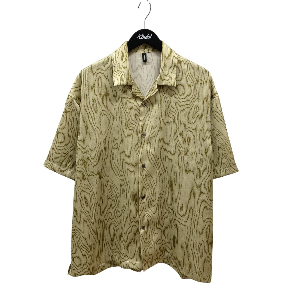 08sircus(ゼロエイトサーカス) Moire satin open collar shirt