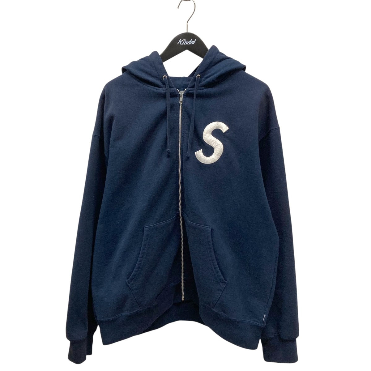 supreme Sロゴ ジップアップ フーデッド スウェットシャツ ネイビー　M Supreme S Logo Zip Up Hooded Sweatshirt Navy Men's - FW23 - US