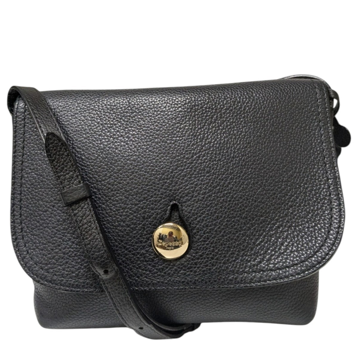 【中古】レペット Repetto 2way フリル クロスボディ ショルダーバッグ ハンドバッグ レザー 黒 ブラック /SR39