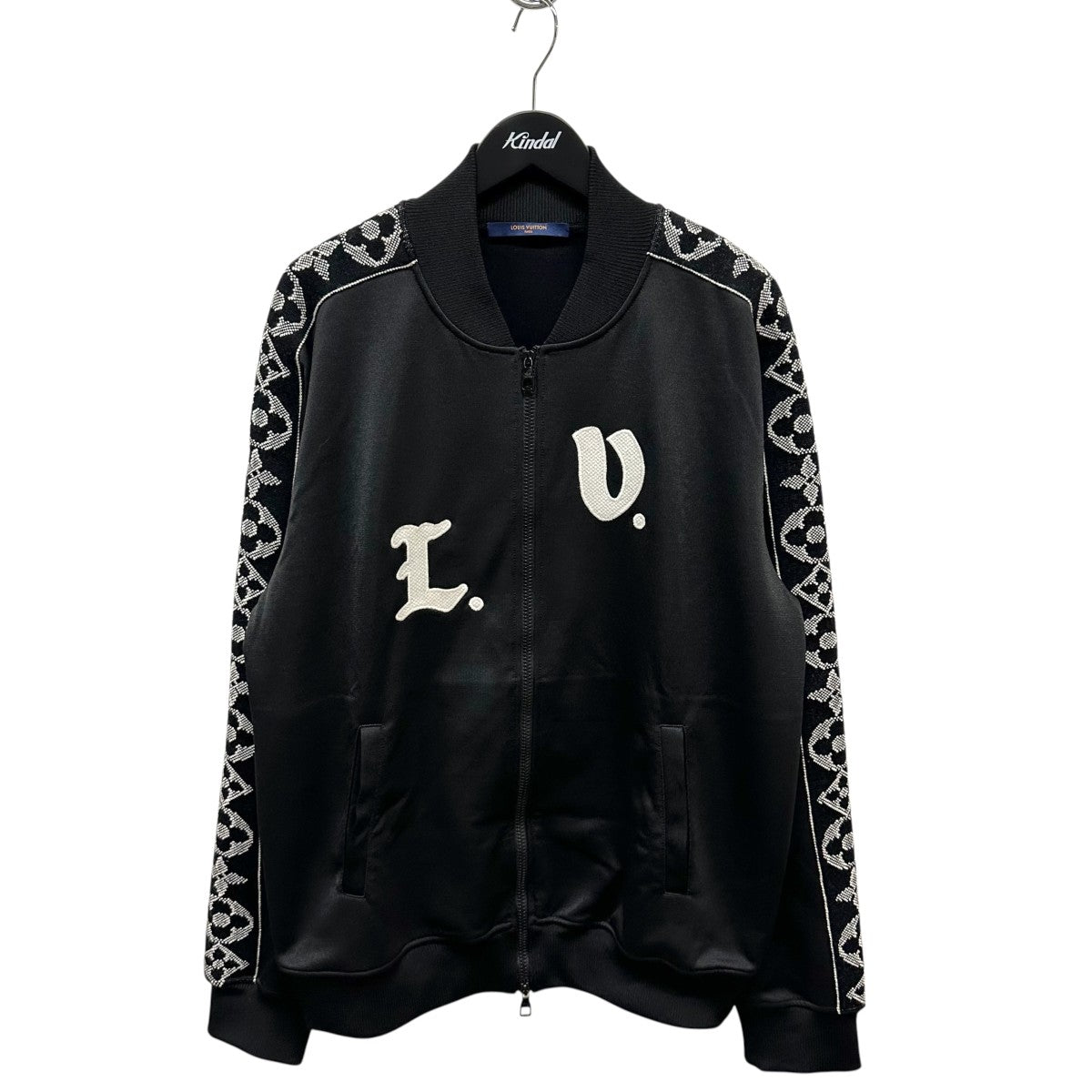 ね*読様 LOUIS VUITTON ブラック ジャンパー LOUIS VUITTON ［銀座店］LOUIS LV ルイ・ヴィトン ロゴ