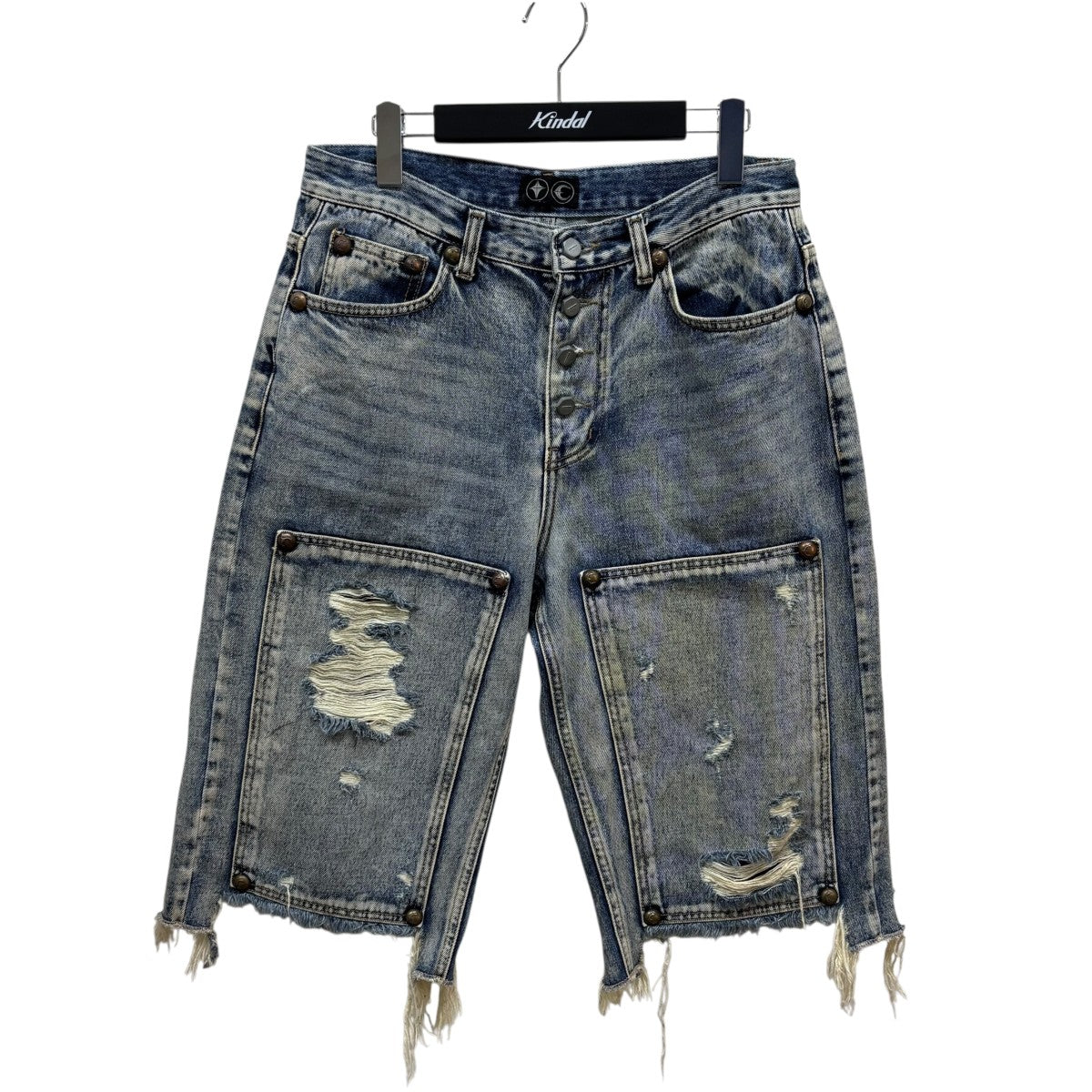 THUG CLUB(サグクラブ) DOUBLE KNEE DAMAGE SHORTSハーフパンツ