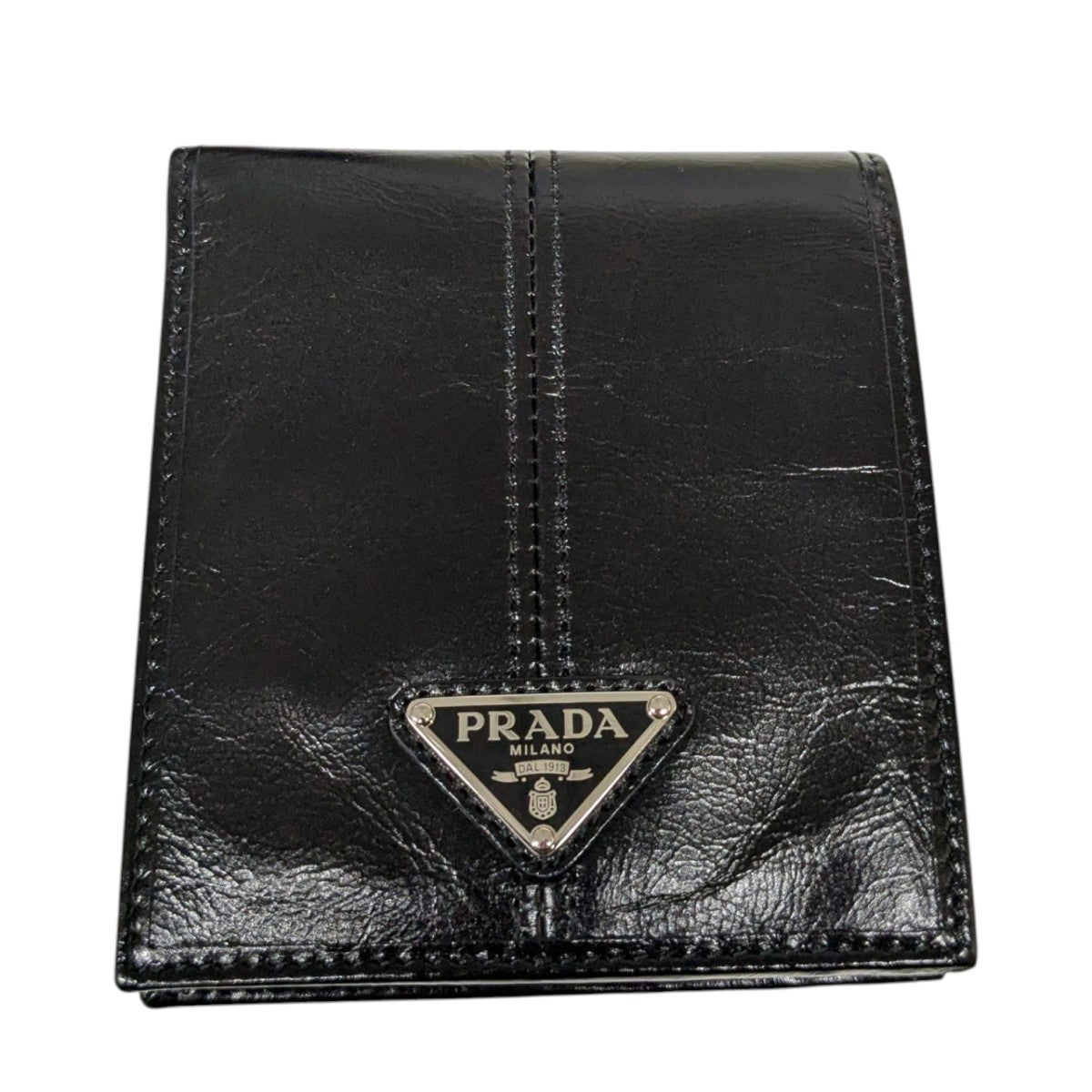 PRADA(プラダ) ソフトルックス コンパクトウォレット ブラック ソフトルックスレザー 財布 | PRADA