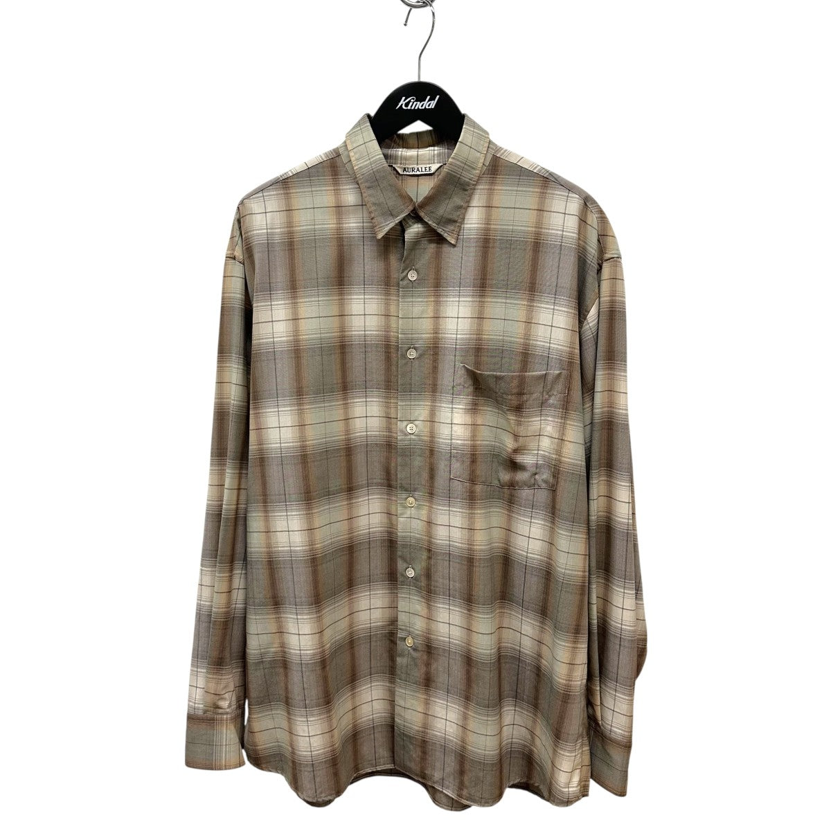 AURALEE オーラリー シャツ A25SS01LC AURALEE(オーラリー) SUPER LIGHT WOOL CHECK SHIRTチェック長袖