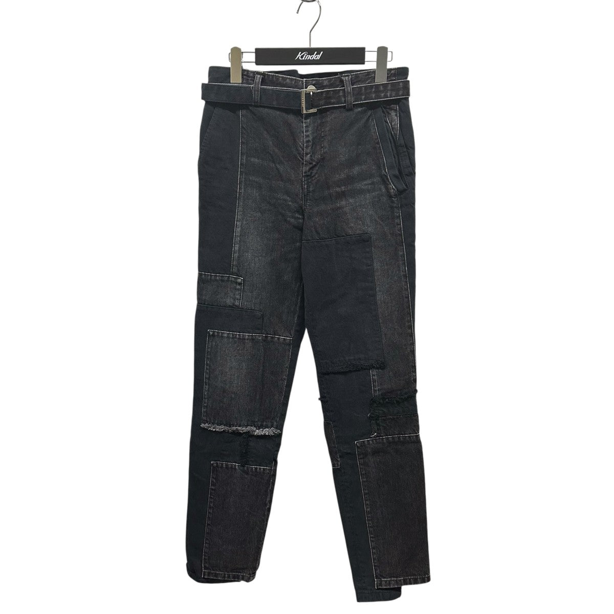 希少カラー Sacai サカイ Denim Pants 2 ブラックデニム sacai(サカイ) Patch Work Denim Pantsデニムパンツ21-02512M 21