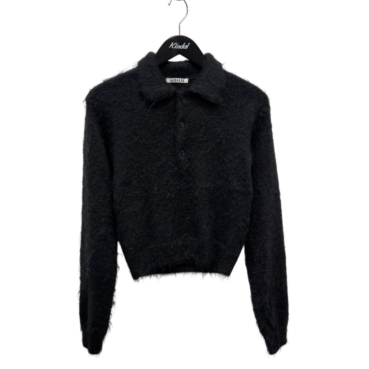 AURALEE(オーラリー) BRUSHED SUPER KID MOHAIR KNIT SHORT POLO