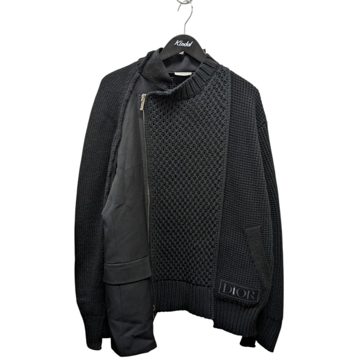 美品 クリスチャンディオール ニット ジャケット ウール混 美品 クリスチャンディオール ニット ジャケット ウール混 DIOR