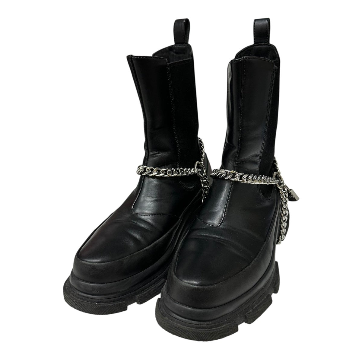 靴 both - GAO EVA L LOGO ANKLE BOOT both - GAO EVA METAL LOGO ANKLE BOOT-BLACK – both paris