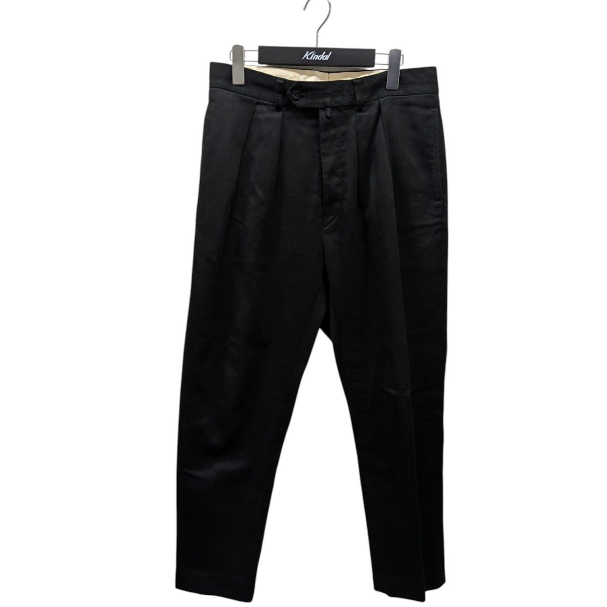 NEAT ニート コットンツータックワイドパンツ ボタンフライ ブラック 44 NEAT ニート コットンツータックワイドパンツ ボタンフライ