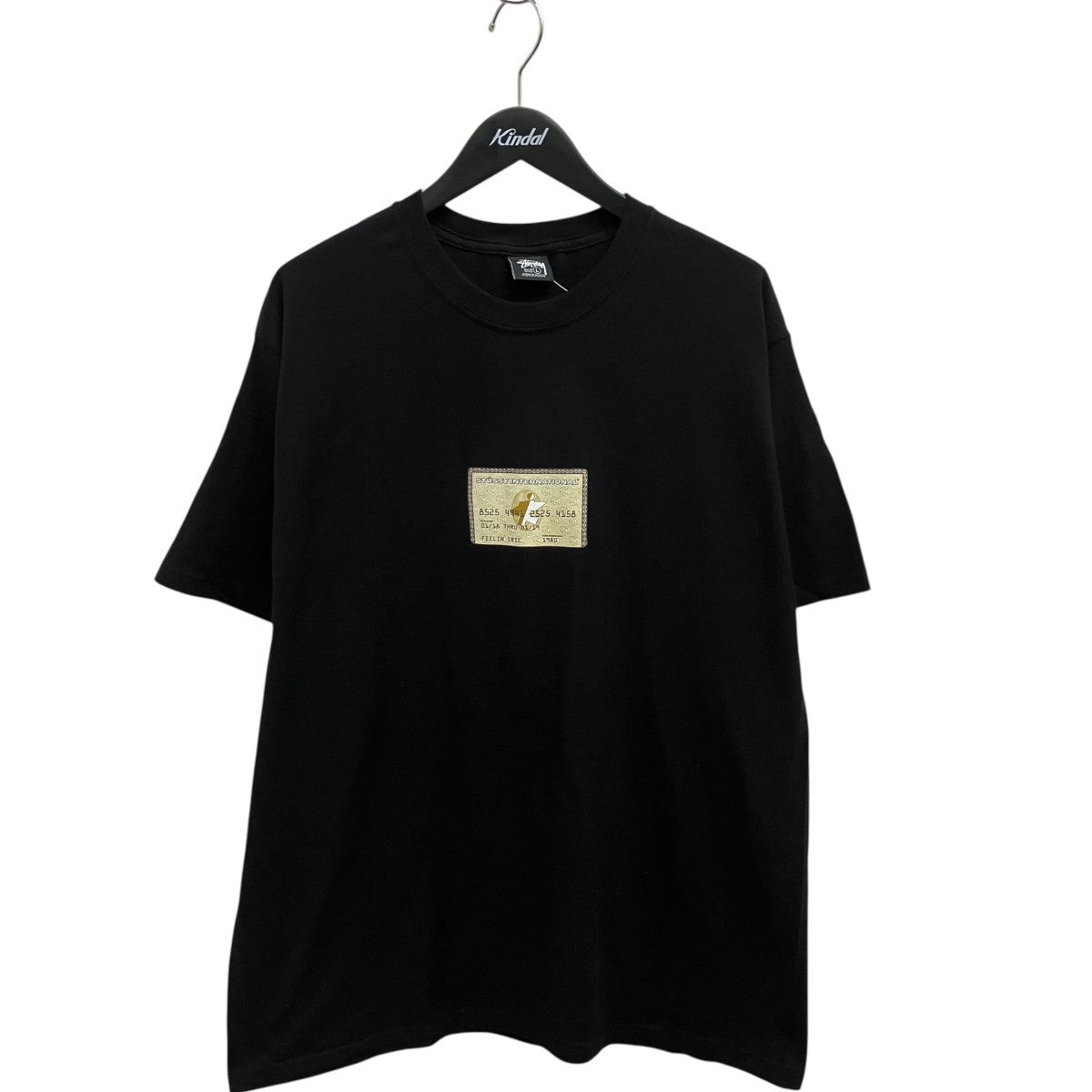 STUSSY＊Tシャツ・半袖・サイズＬ＊両面プリントロゴ入り・ブラック・ゴールド STUSSY Tシャツ・半袖・サイズL 両面プリントロゴ入り ブラック