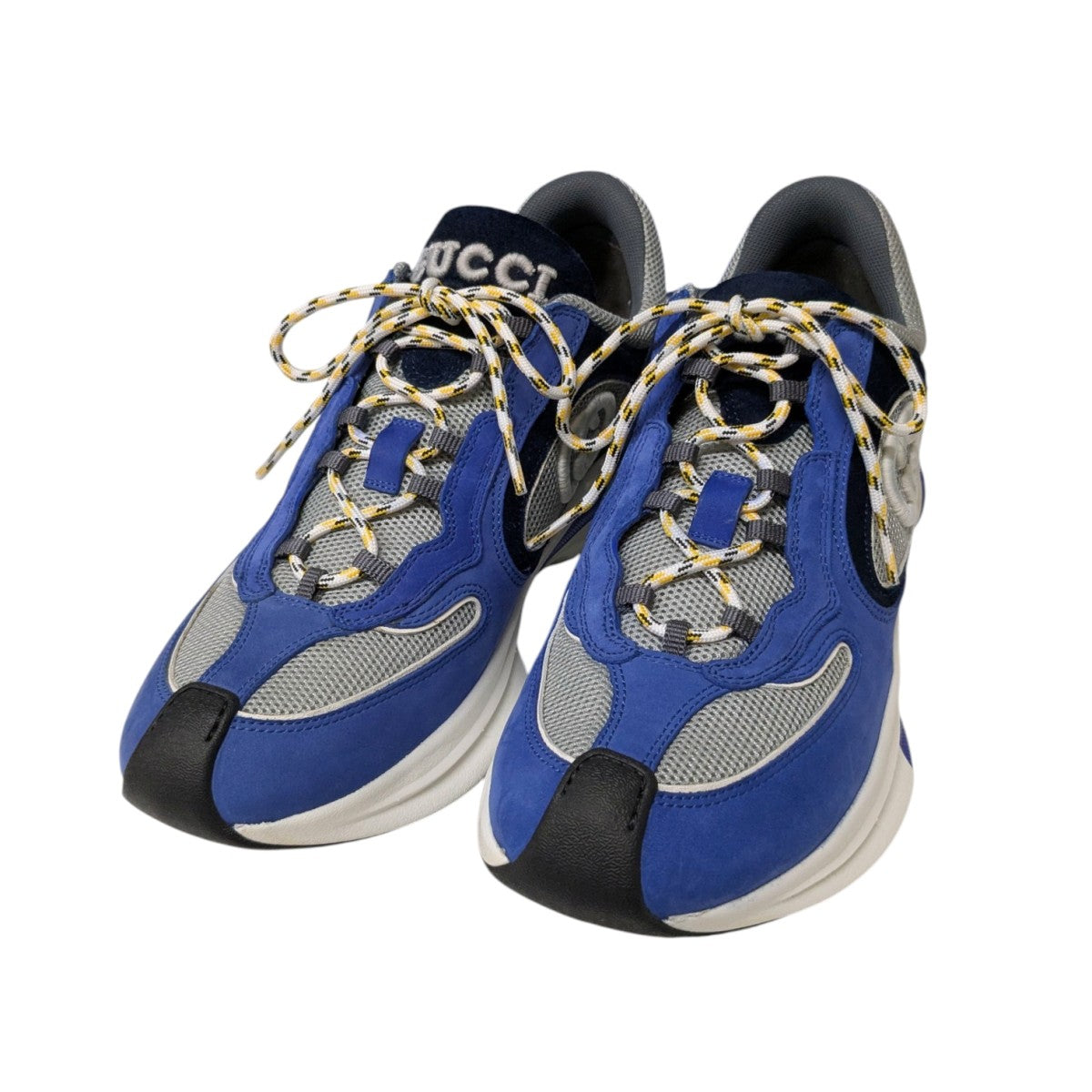 GUCCI グッチデッキシューズ　美品　7サイズ26センチ　ブルー✖️茶色 GUCCI グッチデッキシューズ 美品 7サイズ26センチ ブルー