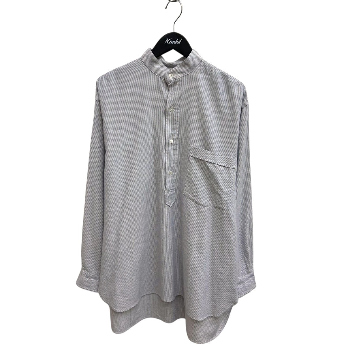 COMOLI(コモリ) CAストライプ プルオーバーシャツ長袖シャツY03-02013