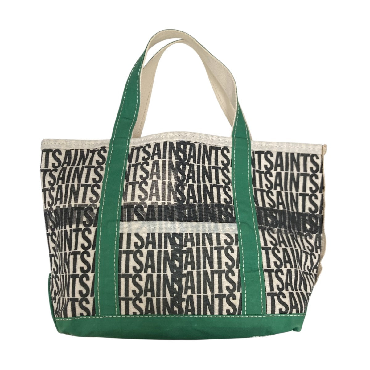 セントマイケル　トートバッグ SAINT MICHAEL(セントマイケル) トートバッグ アイボリー×グリーン