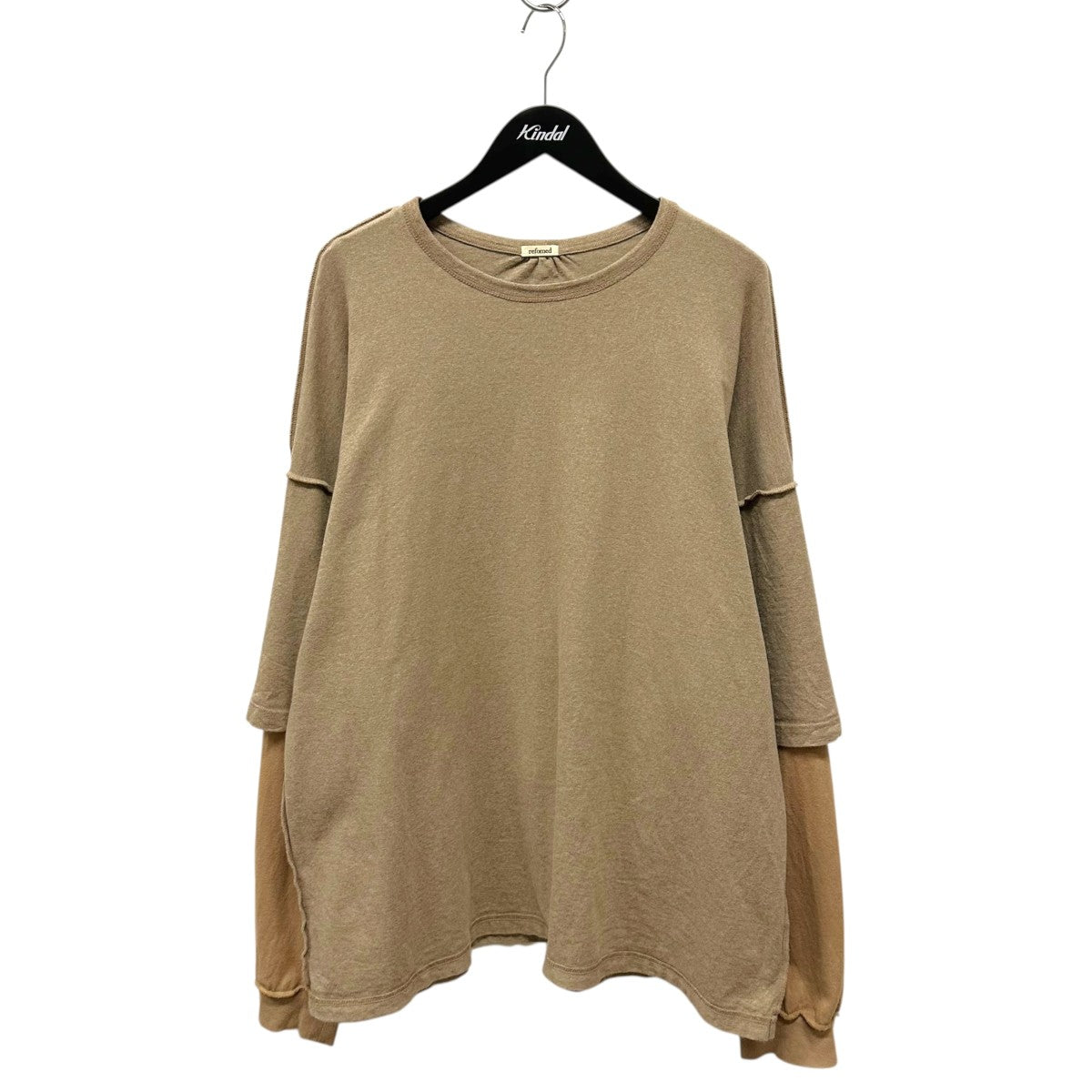 未使用『RE雨宮 長袖Tシャツ ベージュ Lサイズ』 refomed(リフォメッド) リフォメッド REVERSIBLE L S TEE長袖Tシャツ