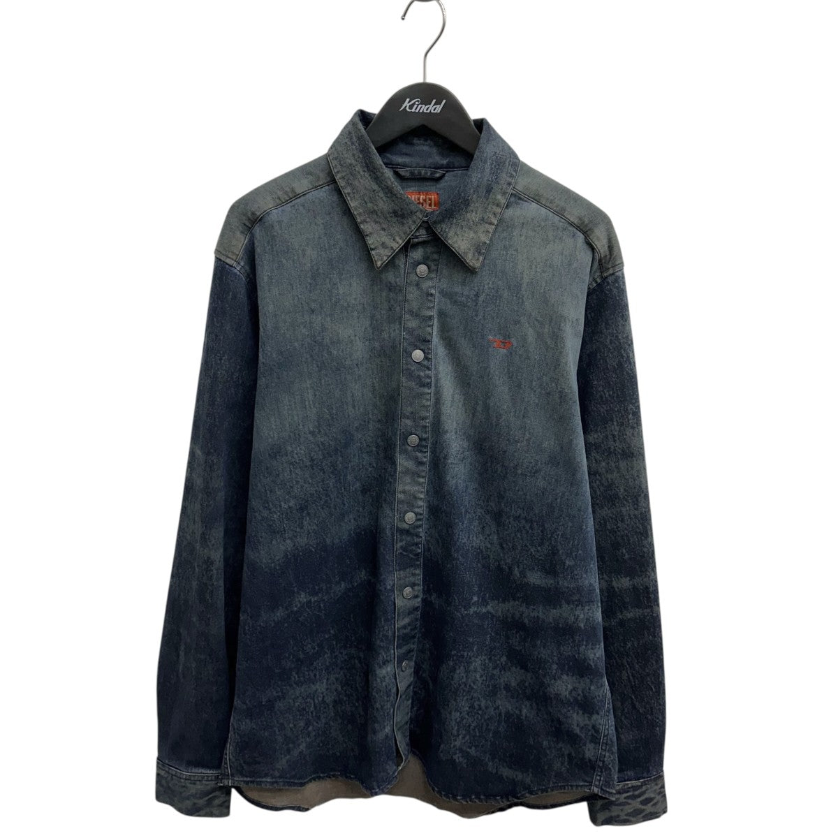 ⚠*決様 Diesel S-SIMPLY-EPBS シャツ DIESEL S-SIMPLY-EPBS長袖シャツ0EPBS 0EPBS ネイビー×ブラック サイズ