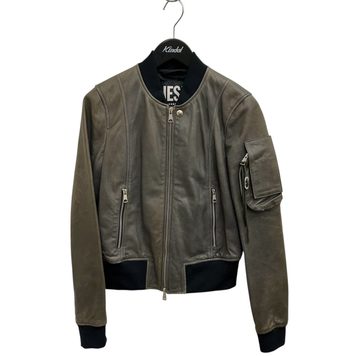 DIESEL(ディーゼル) レザージャケット0KBAP 0KBAP グレー サイズ M