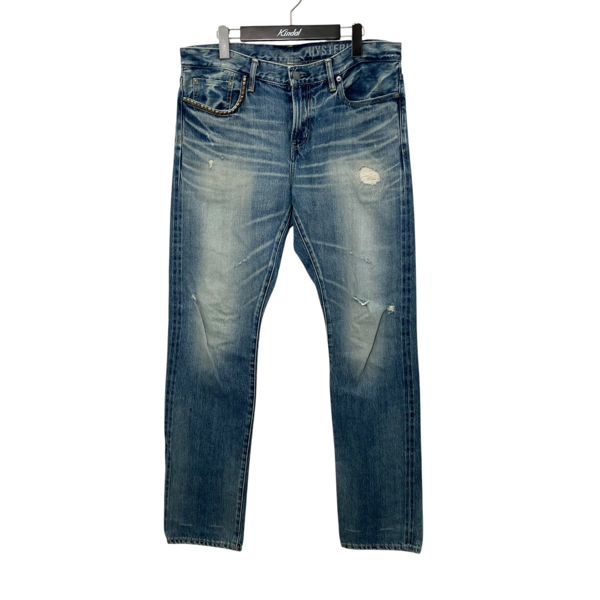 ヒステリックグラマー 19SS RWCLASH加工デニム　 31インチ【美中古】 Hysteric Glamour(ヒステリックグラマー) RW CLASH加工デニムスリム