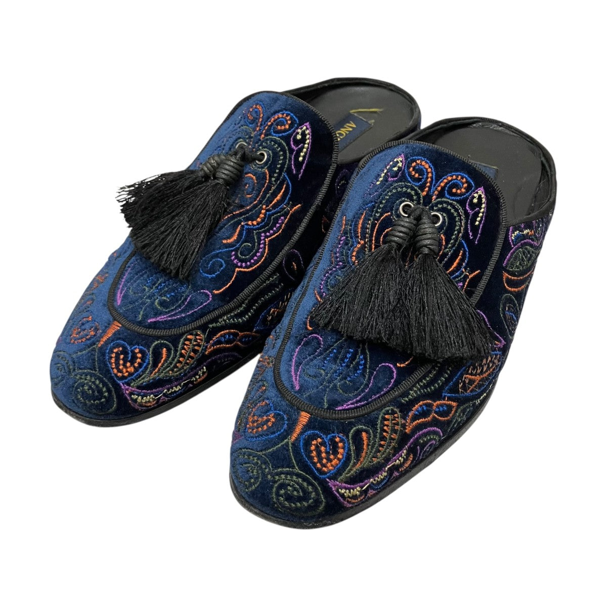 ANGELO RUFFO(アンジェロルッフォ) VELVET EMB． MULEタッセルミュール
