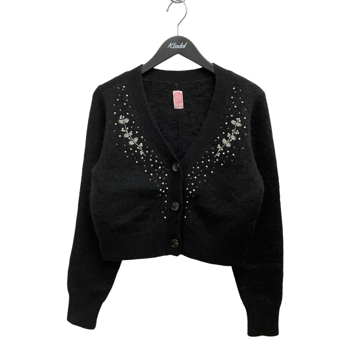 FETICO(フェティコ) Jacquard-knit V-neck cardigan厚手カーディガン