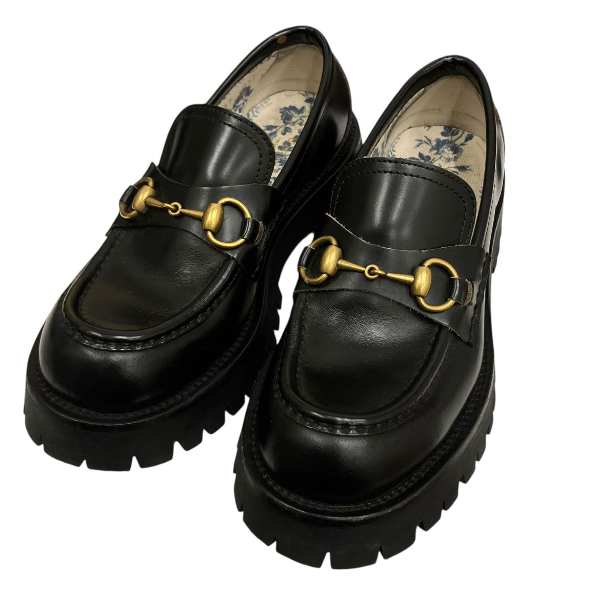 GUCCI(グッチ) ビー エンブロイダリー ホースビットローファー 577236