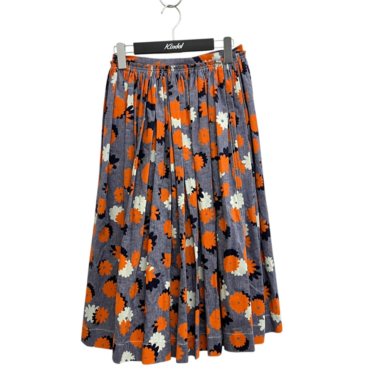MARNI(マルニ) 花柄スカートGOJD0281A0 GOJD0281A0 ネイビー×オレンジ