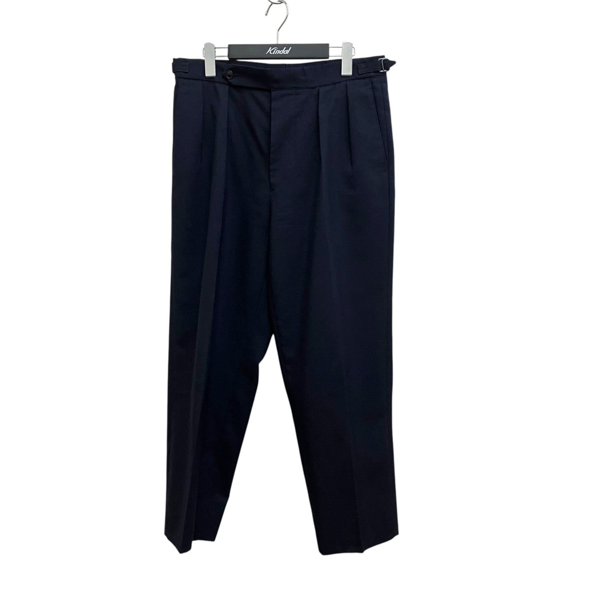 ウールソリッド2インプリーツサイドアジャスターテーパードパンツ TROUSER 047