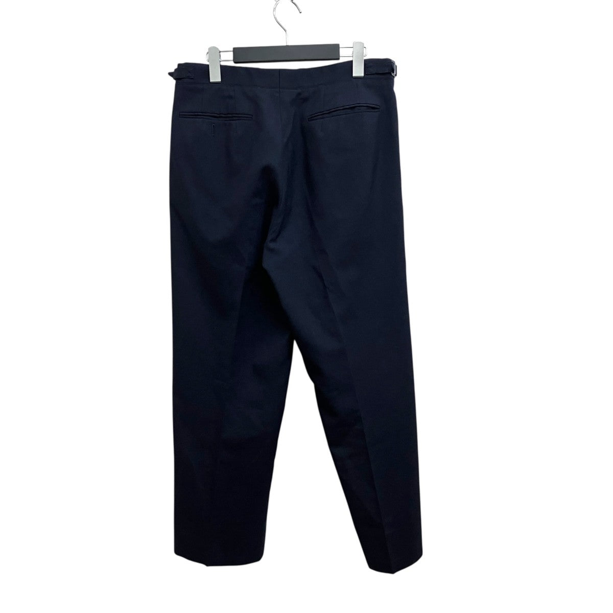 ウールソリッド2インプリーツサイドアジャスターテーパードパンツ TROUSER 047