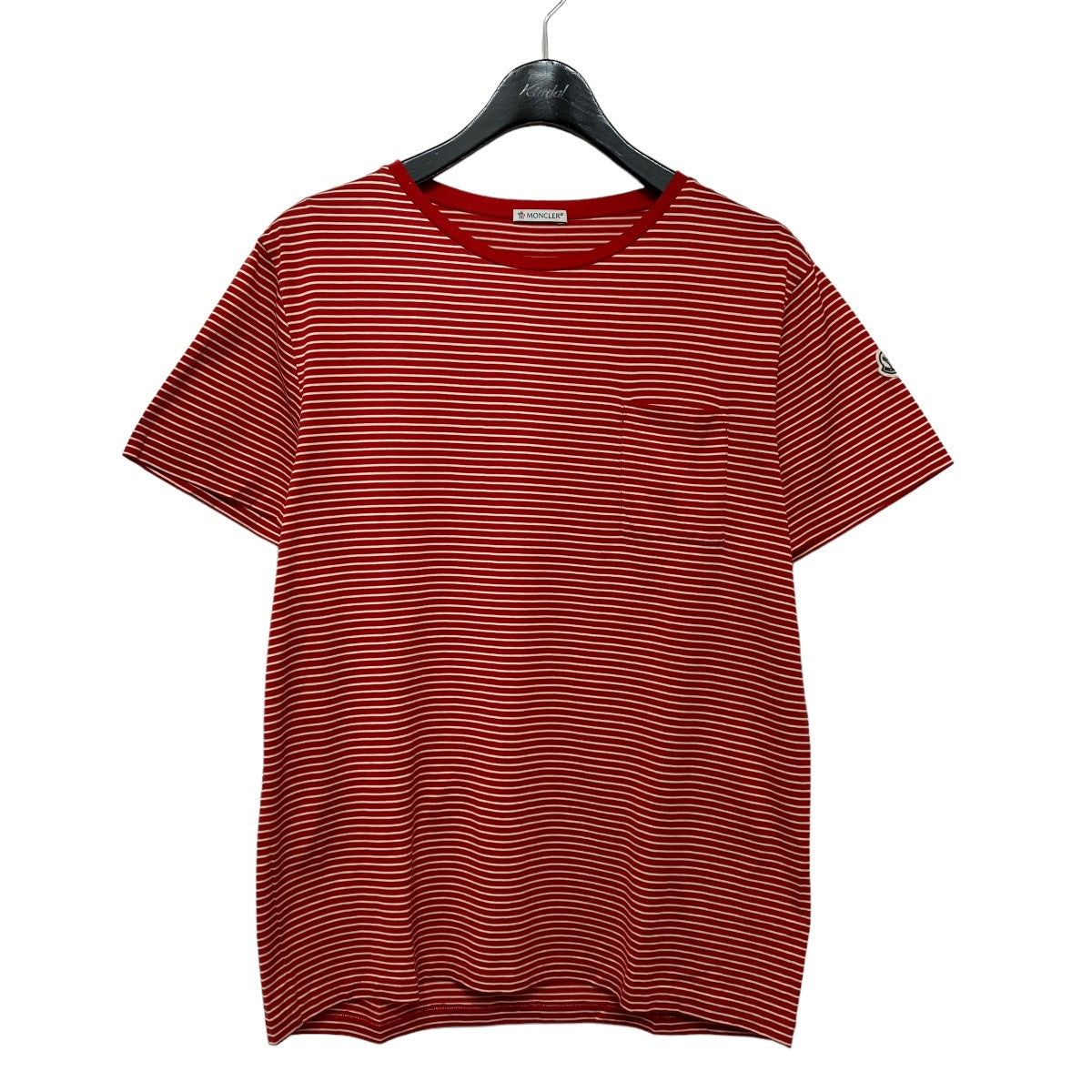 MONCLER(モンクレール) MAGLIA T-SHIRTボーダーTシャツ レッド 
