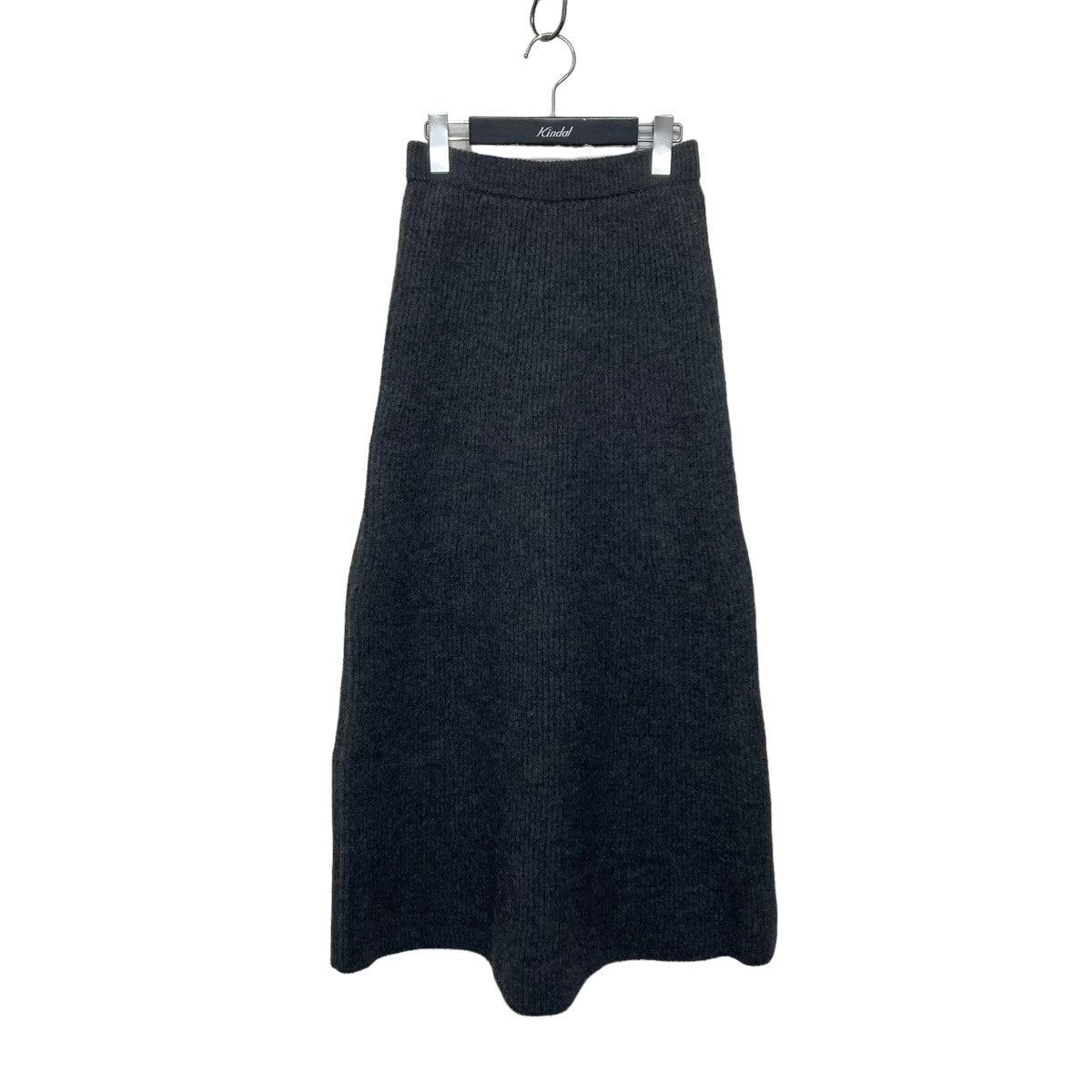 AURALEE(オーラリー) MILLED FRENCH MERINO RIB KNIT FLARE SKIRT A23AS06MR グレー サイズ  14｜【公式】カインドオルオンライン ブランド古着・中古通販【kindal】