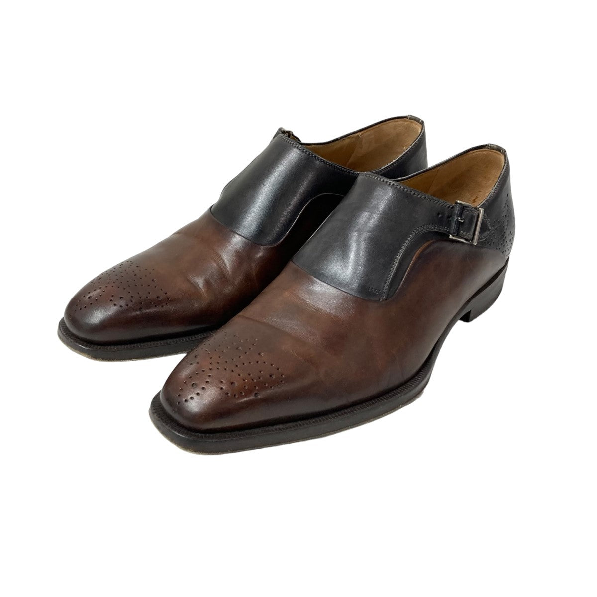 MAGNANNI マグナーニ 19100 シングルモンク ウィングチップ 本革 手