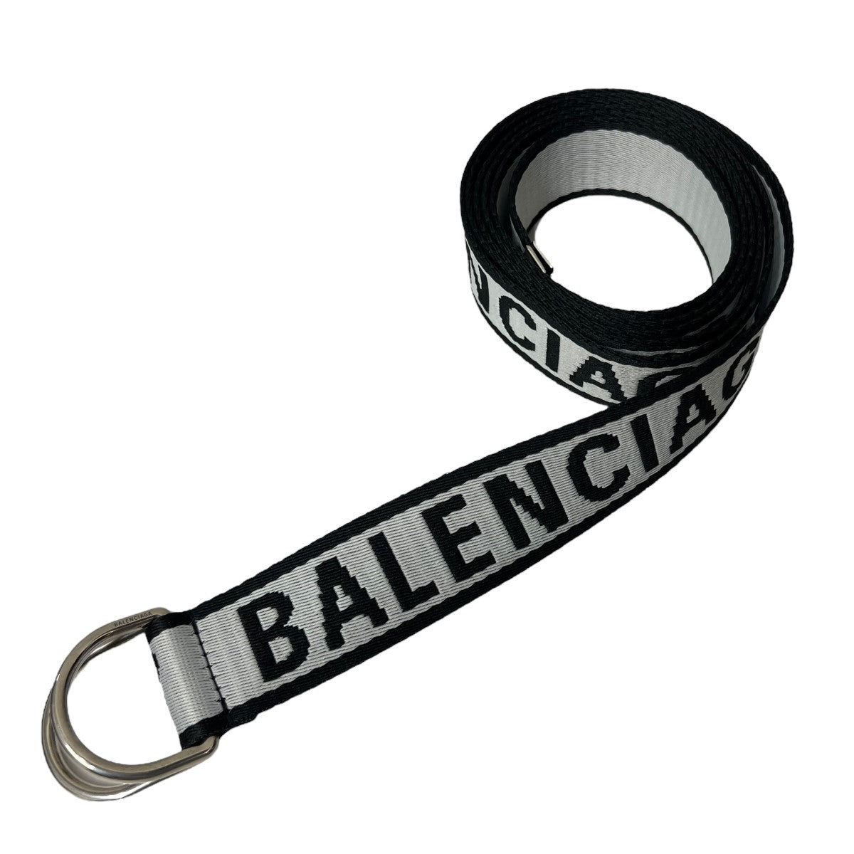 BALENCIAGA(バレンシアガ) D RING ベルト 703137 ホワイト×ブラック ...
