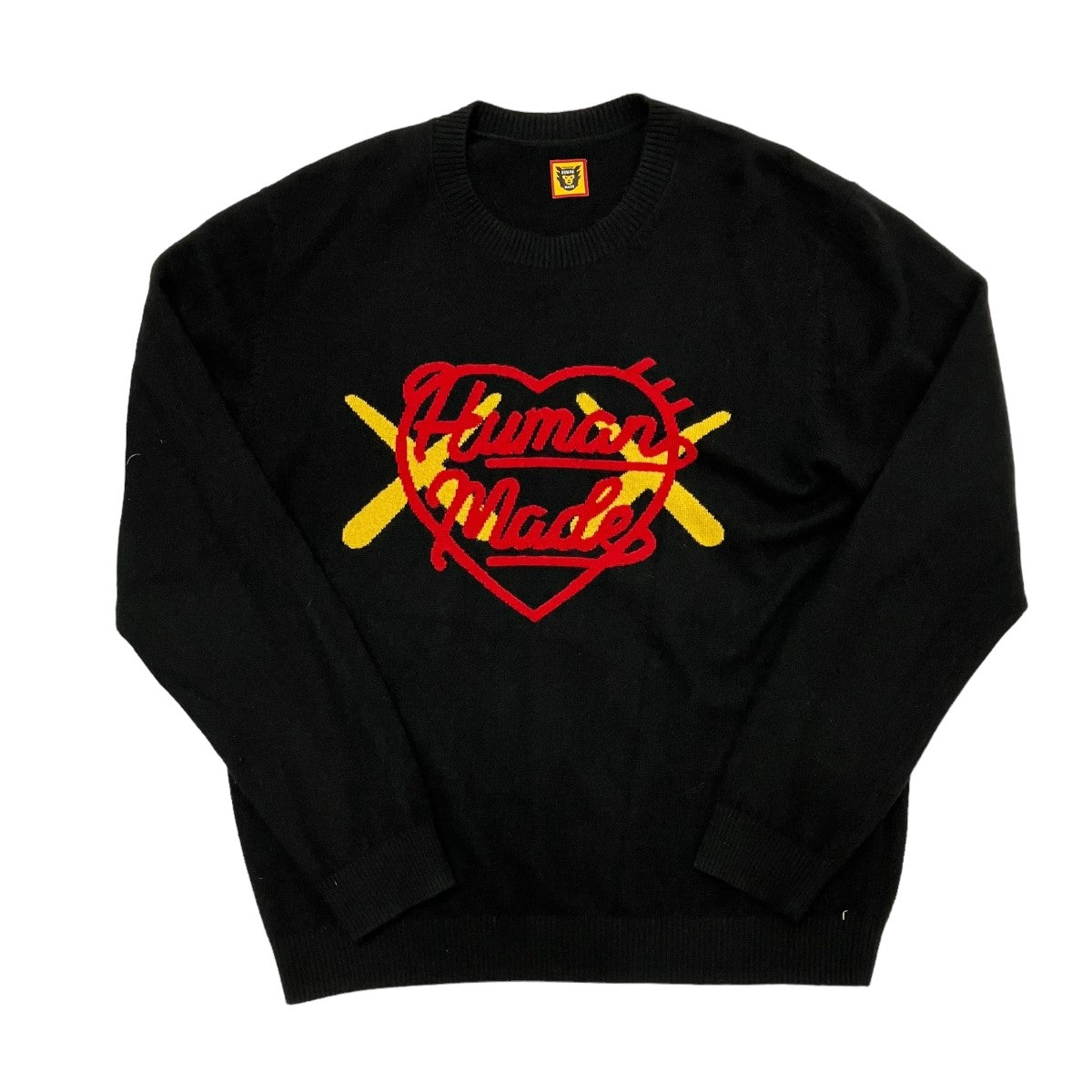 HUMAN MADE(ヒューマンメード) 23AWx KAWS Made Knit Sweaterニット ブラック サイズ  L｜【公式】カインドオルオンライン ブランド古着・中古通販【kindal】