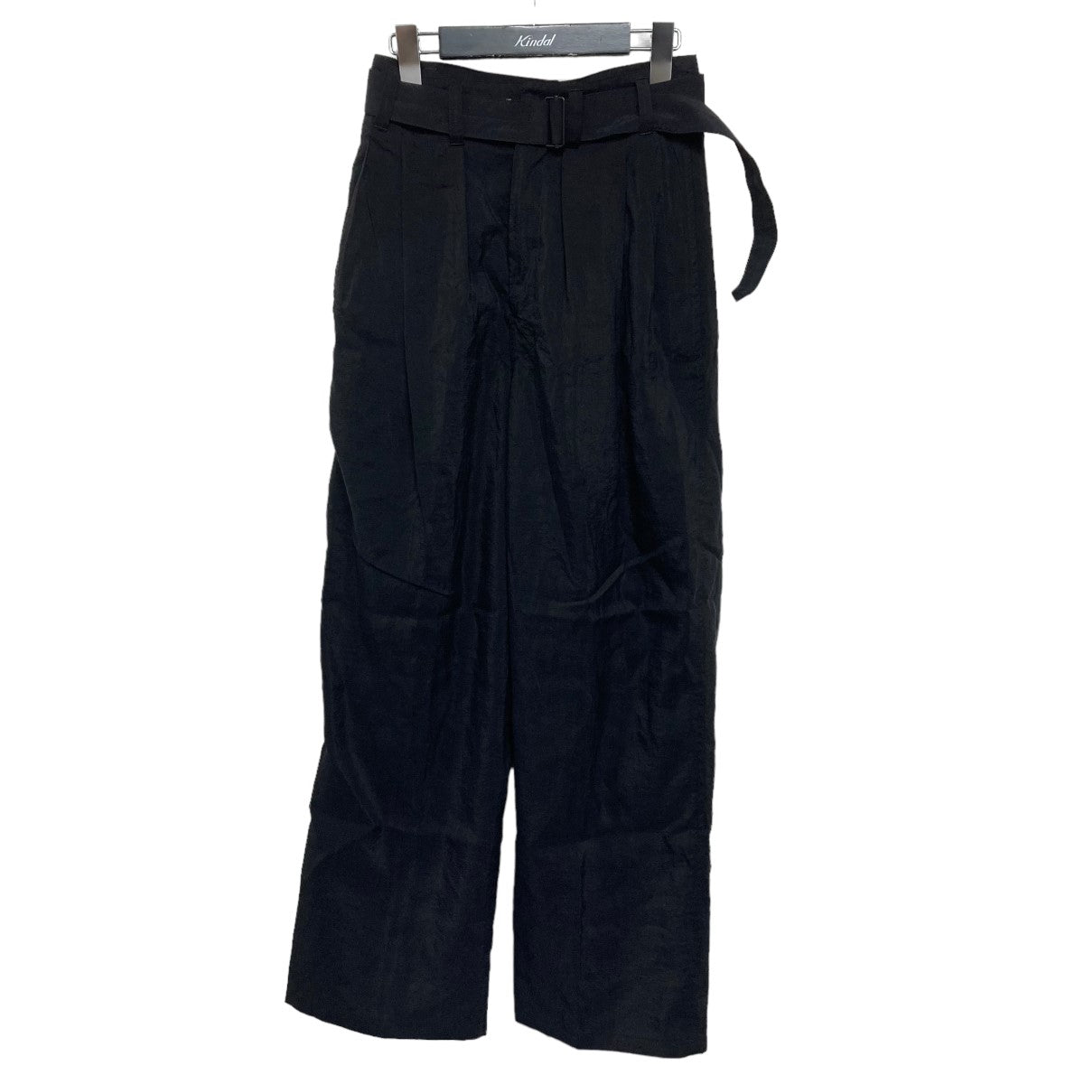 LEMAIRE(ルメール) シルク混ベルトパンツ PA314 LF208 ブラック サイズ 