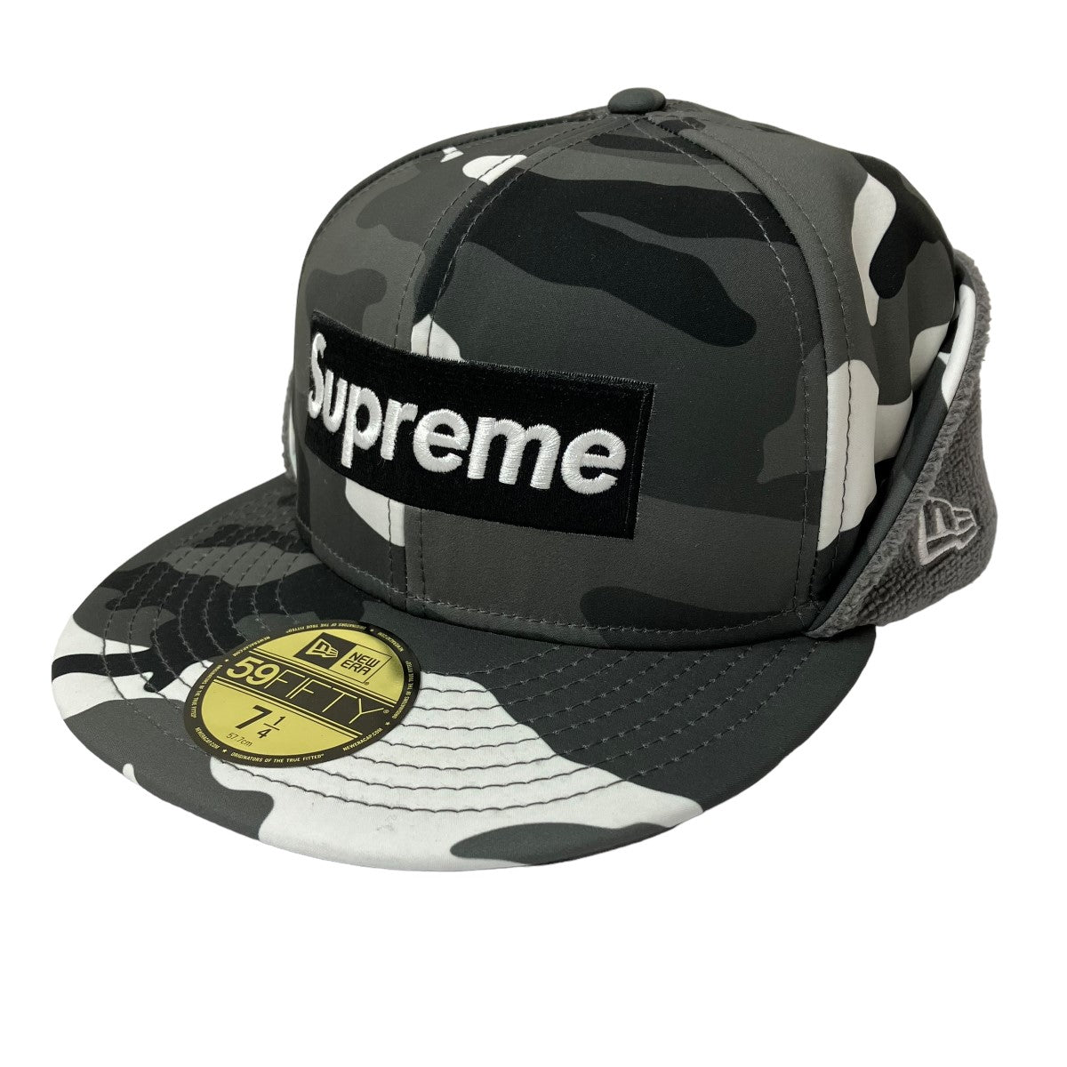 Supreme×New Era WINDSTOPPER Earflap Box Logo New Era Capキャップ グレー サイズ 7  1/4｜【公式】カインドオルオンライン ブランド古着・中古通販【kindal】