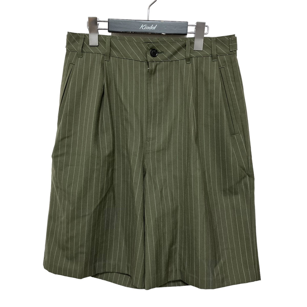 stussy(ステューシー) VOLUME PLEATED SHORT STRIPEショートパンツ24S112312 24S112312 オリーブ  サイズ 28｜【公式】カインドオルオンライン ブランド古着・中古通販【kindal】