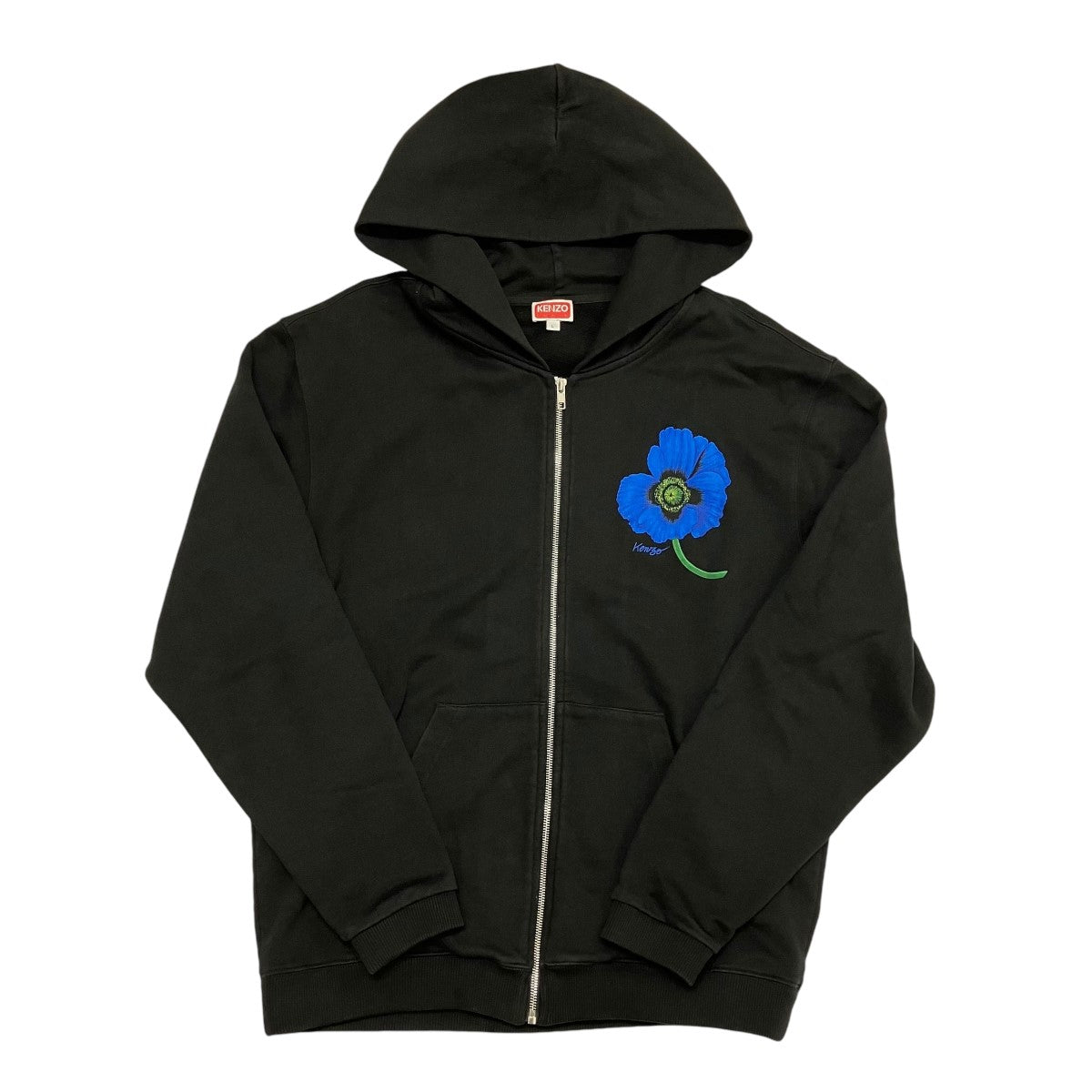 KENZO(ケンゾー) Poppy Zip Parkaジップパーカー ブラック サイズ L｜【公式】カインドオルオンライン  ブランド古着・中古通販【kindal】